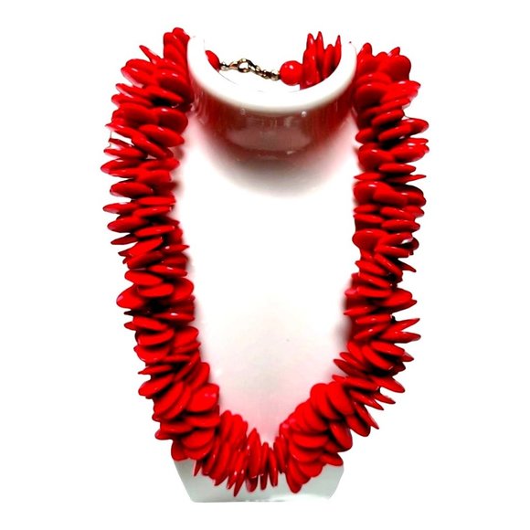 Unknown Brand Jewelry - Chunky Red Necklace Fashion Jewelry Or Craft Charm Accent